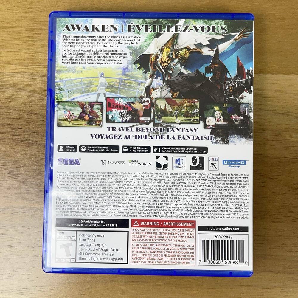 Metaphor: Refantazio - Sony PlayStation 5 PS5 - Excellent Condition - Picture 2 of 4